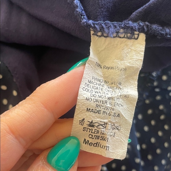 Honey Punch Navy and White Polka Dot Apparel - Picture 3 of 5